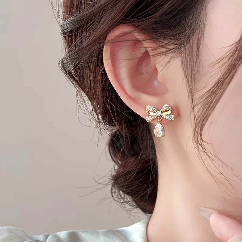 ONEKISS Gold Plated Copper Earrings Women's-3