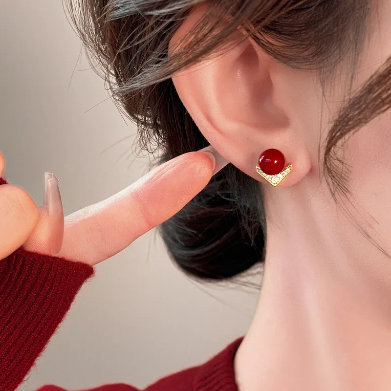 ONEKISS Gold Plated Copper Earrings Women's-3