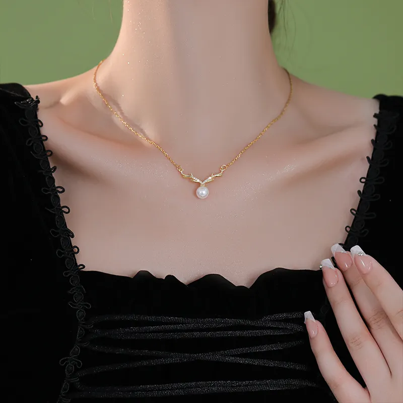 ONEKISS Gold Plated Copper Necklaces Women's-7