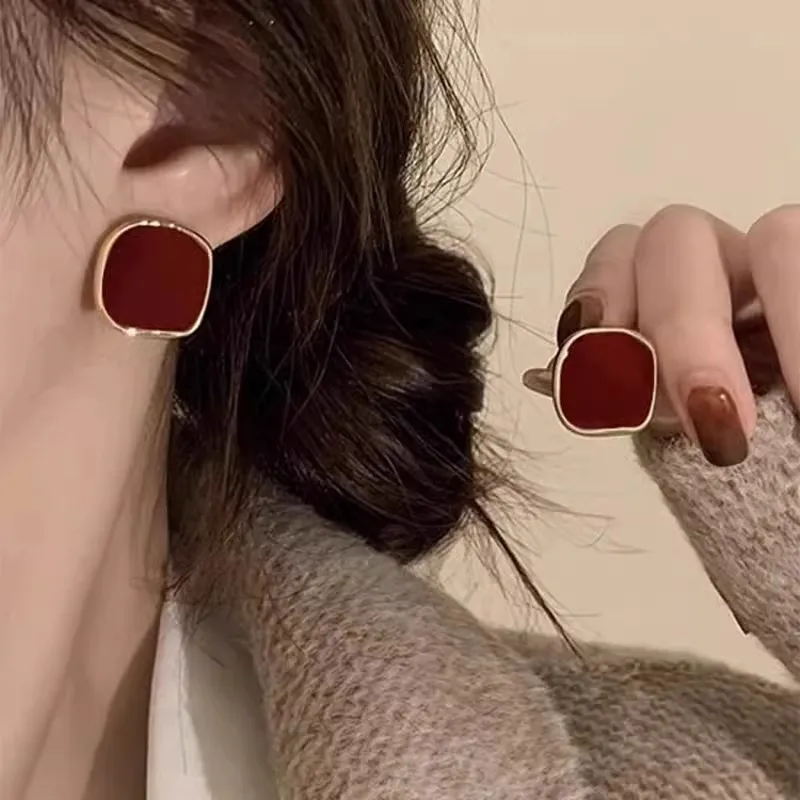 ONEKISS Gold Plated Copper Acrylic Earrings Women's-1