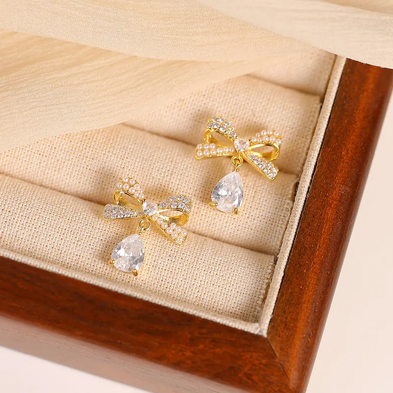 ONEKISS Gold Plated Copper Earrings Women's-4