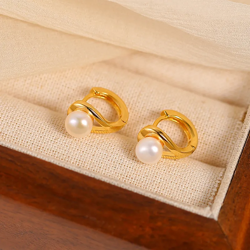 ONEKISS Gold Plated Copper Earrings Women's-4
