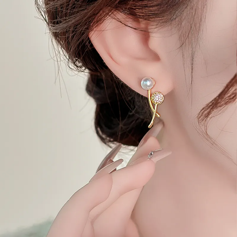 ONEKISS Gold Plated Copper Earrings Women's-3