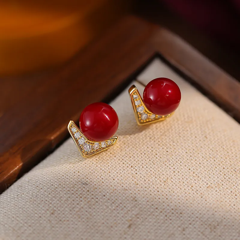 ONEKISS Gold Plated Copper Earrings Women's-4