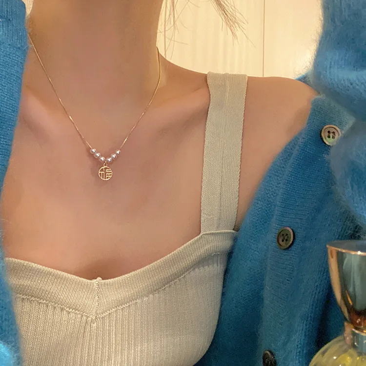 ONEKISS Gold Plated Copper Necklaces Women's-3
