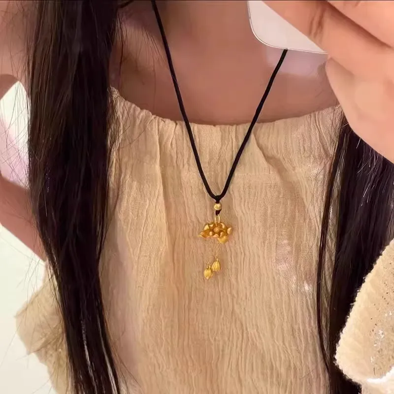 ONEKISS Gold Plated Copper Necklaces Women's-2
