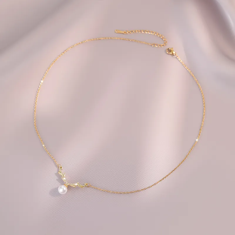 ONEKISS Gold Plated Copper Necklaces Women's-2