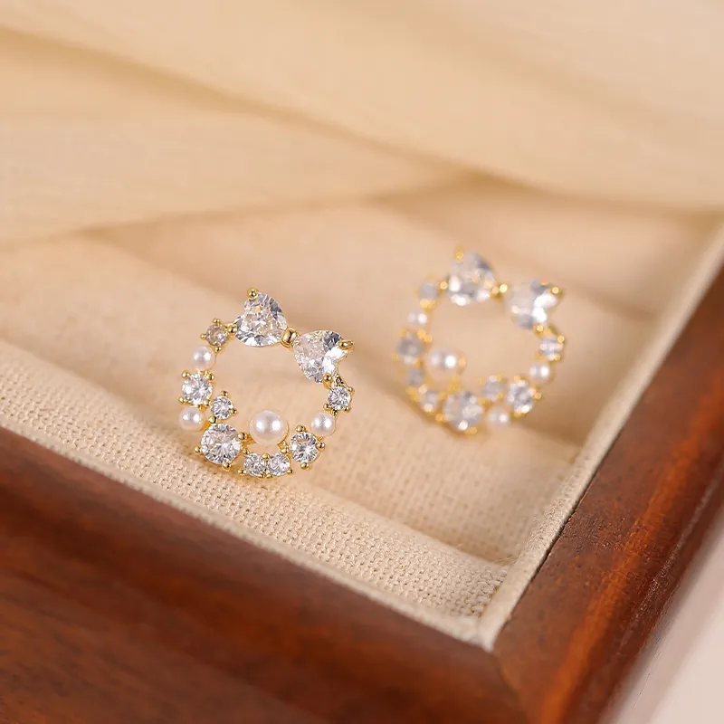 ONEKISS Gold Plated Copper Earrings Women's-5