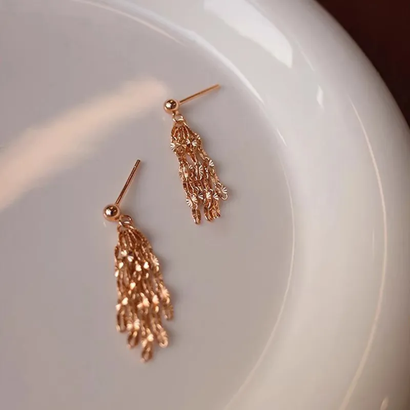 ONEKISS Gold Plated Copper Earrings Women's-6