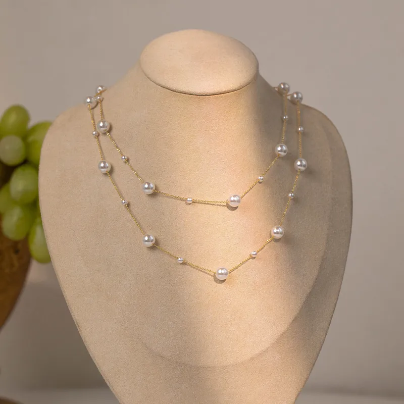 ONEKISS Gold Plated Copper Necklaces Women's-4