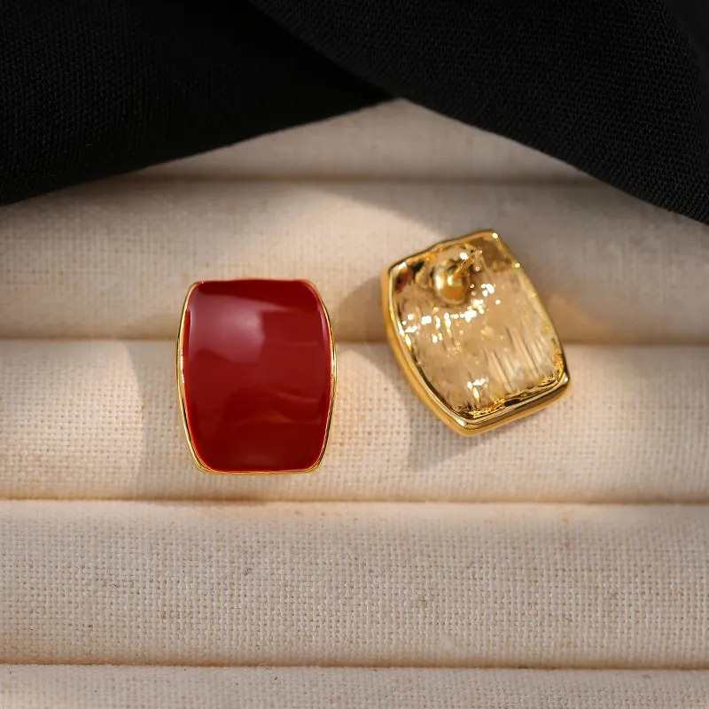 ONEKISS Gold Plated Copper Earrings Women's-7