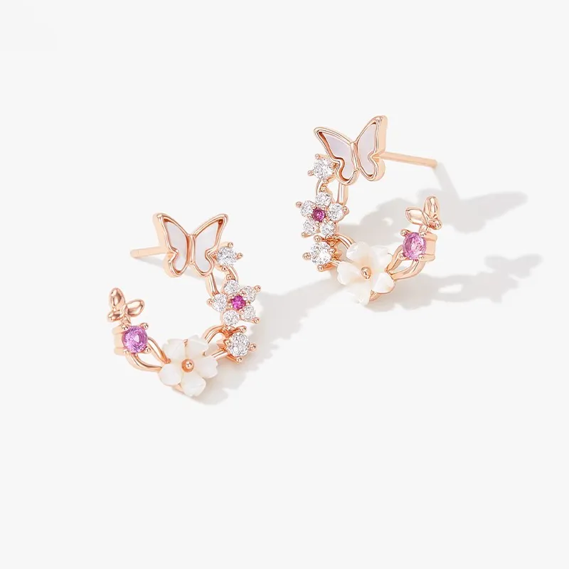 ONEKISS Gold Plated Copper Earrings Women's-4