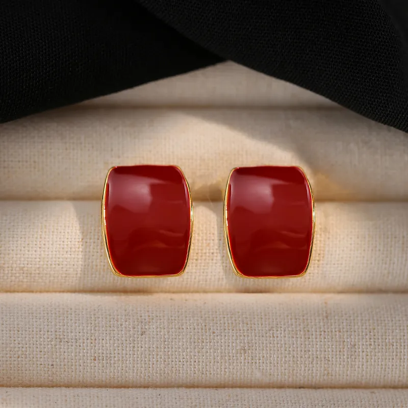 ONEKISS Gold Plated Copper Earrings Women's-5