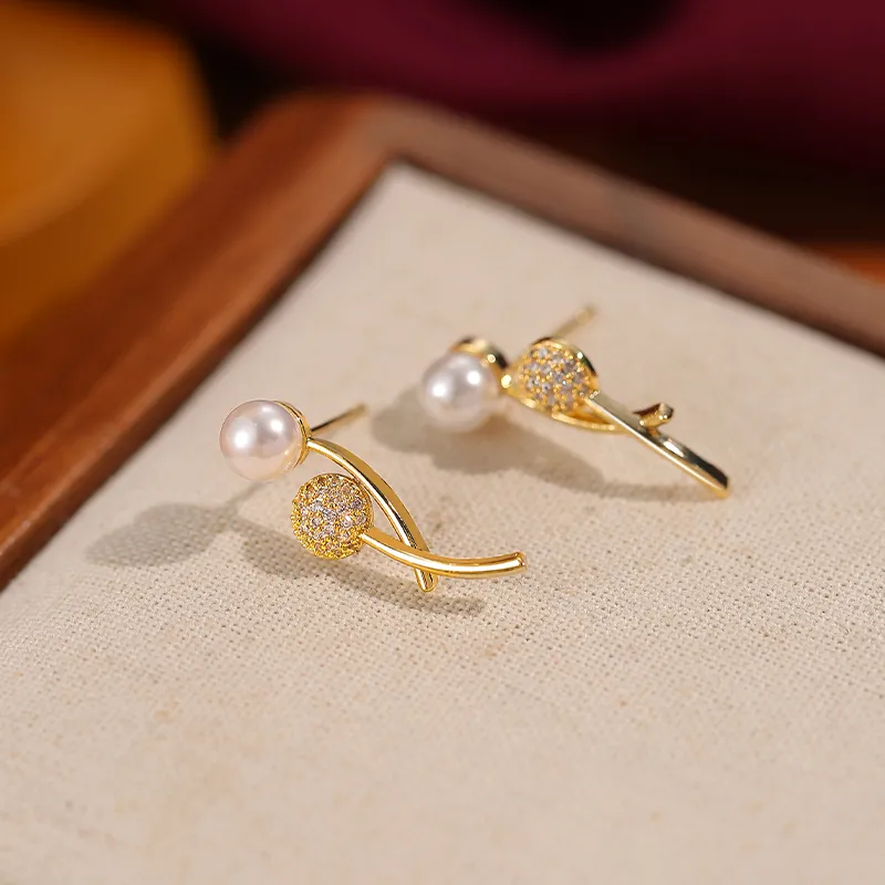 ONEKISS Gold Plated Copper Earrings Women's-2