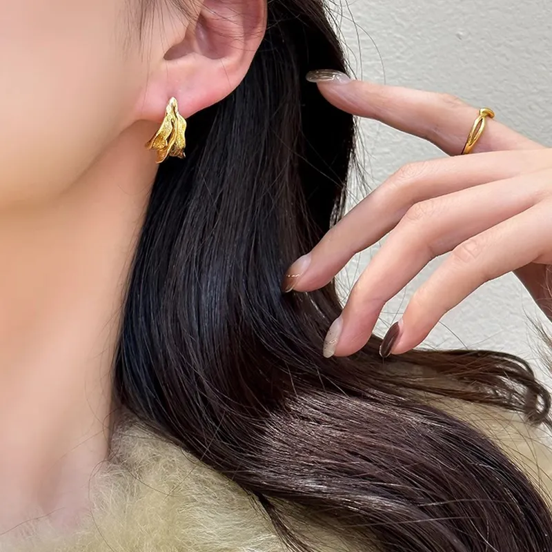 ONEKISS Gold Plated Copper Earrings Women's-3