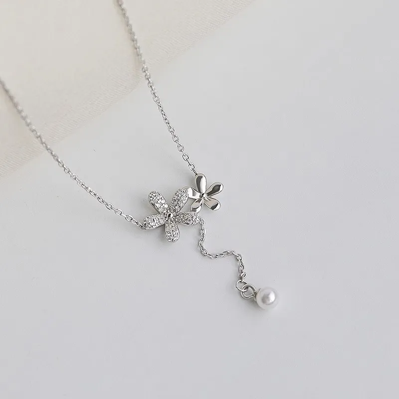 ONEKISS Gold Plated Copper Necklaces Women's Silver-4
