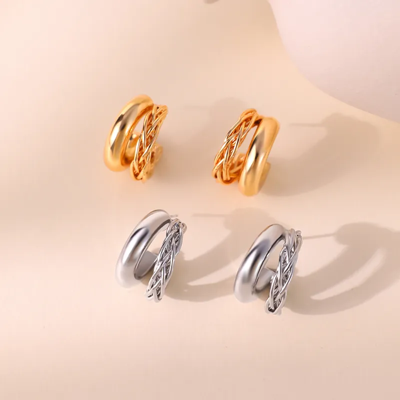 ONEKISS Gold Plated Copper Earrings Women's-8
