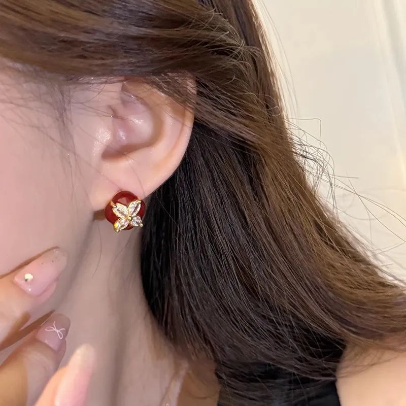 ONEKISS Gold Plated Copper Earrings Women's-5