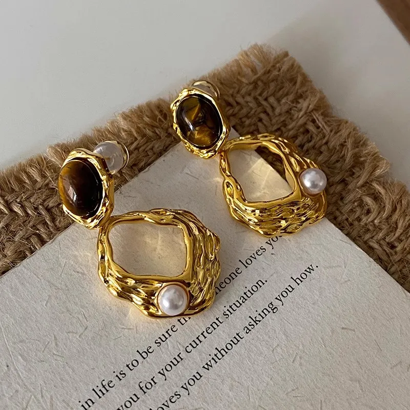 ONEKISS Gold Plated Copper Earrings Women's-3