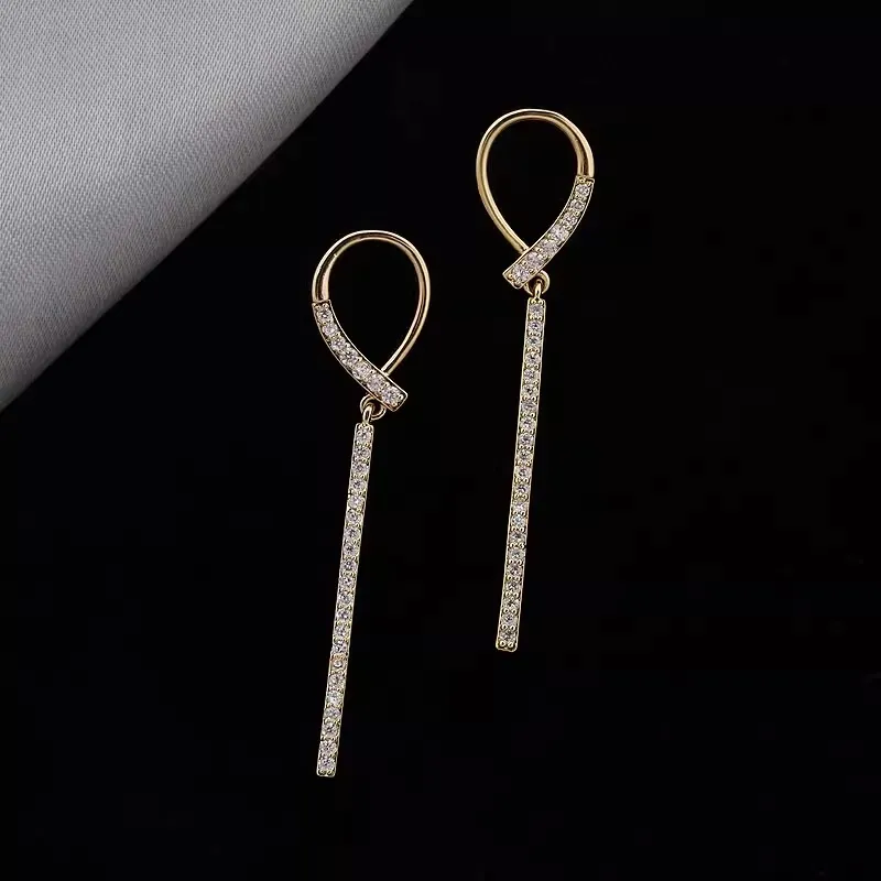 ONEKISS Gold Plated Copper Earrings Women's-5