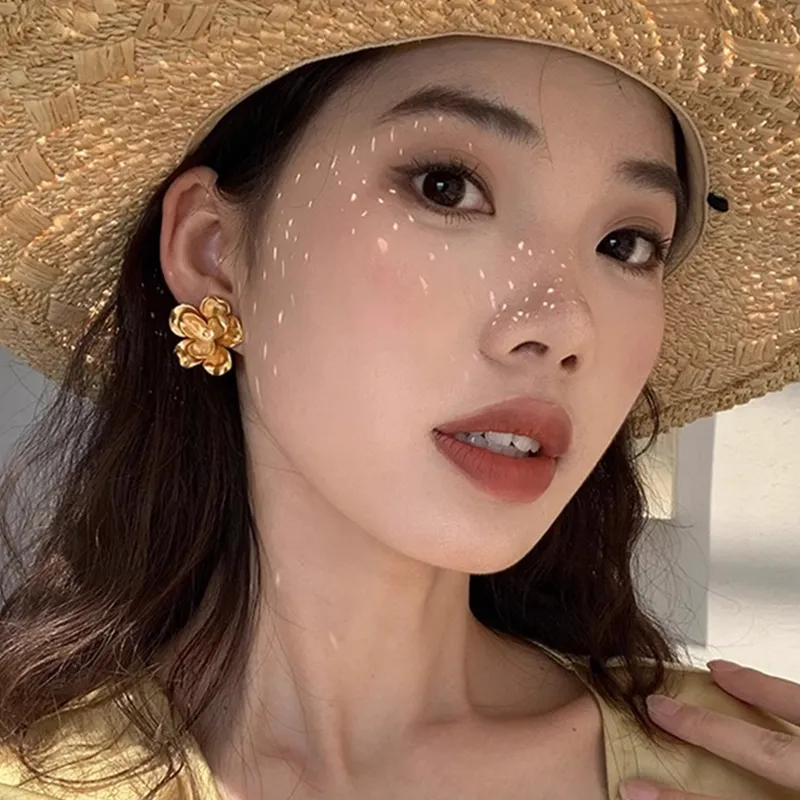 ONEKISS Gold Plated Copper Earrings Women's-2