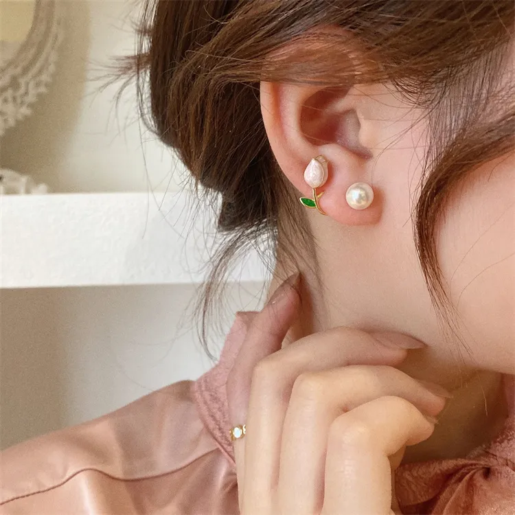 ONEKISS Gold-Plated Copper Earrings Women's-1