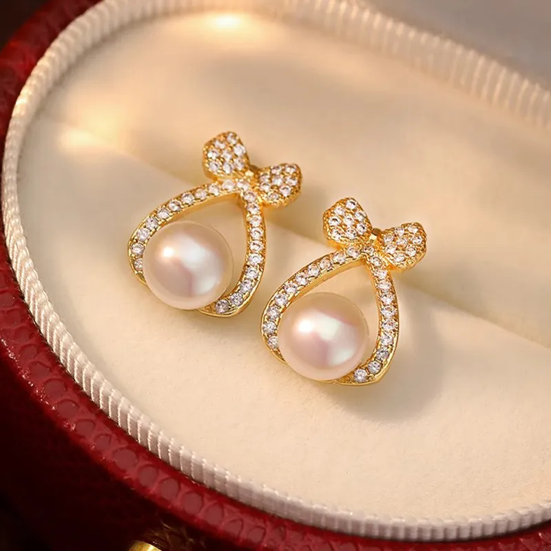 ONEKISS Gold Plated Copper Earrings Women's-3
