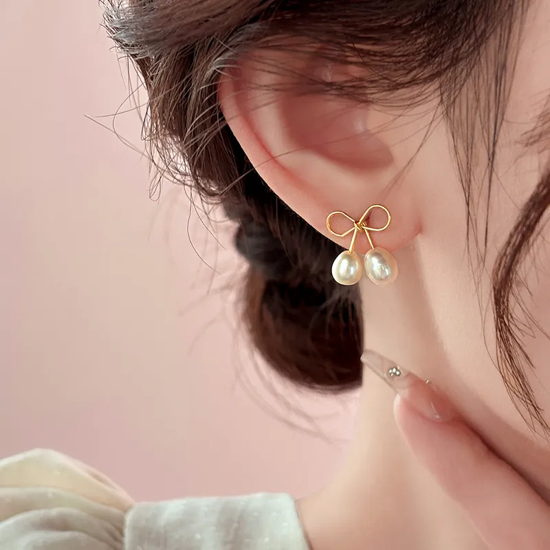 ONEKISS Gold-Plated Copper Earrings Women's-5