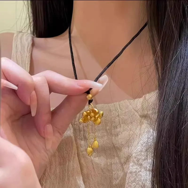 ONEKISS Gold Plated Copper Necklaces Women's-4