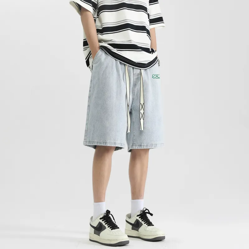 SCRM Denim Shorts Unisex-4