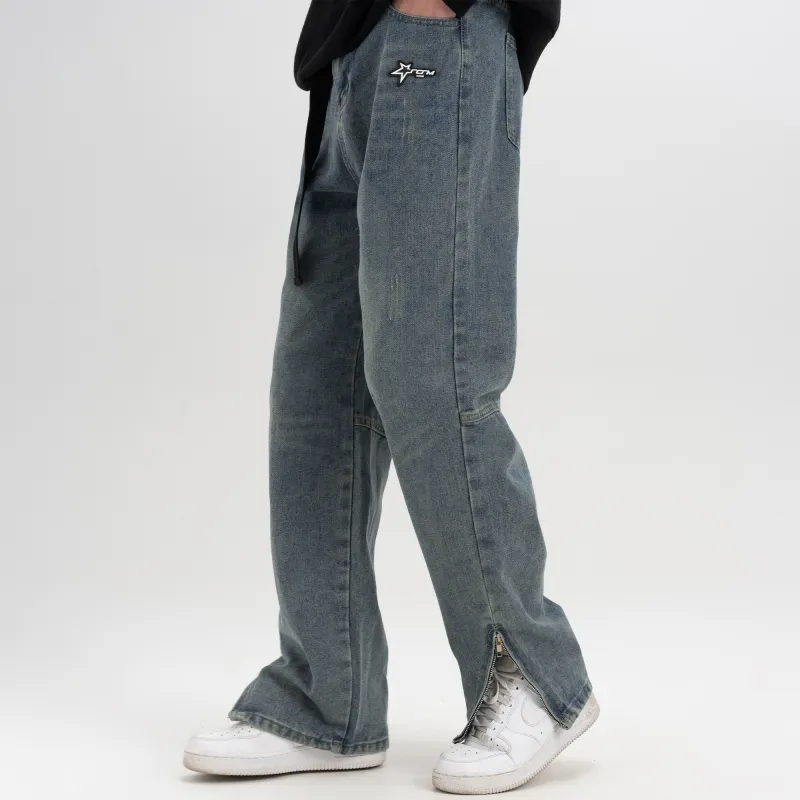 SCRM Jeans Unisex Washed Blue-4
