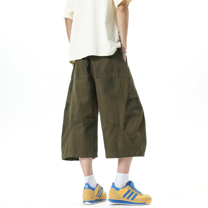 SCRM Denim Shorts Unisex Green-1