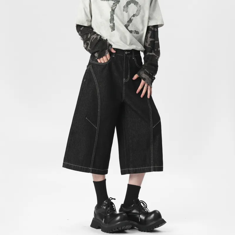 SCRM Denim Shorts Unisex Original Denim Black-2