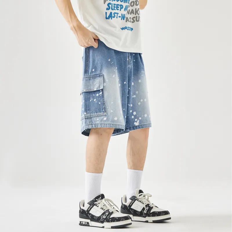 SCRM Denim Shorts Unisex Blue-1