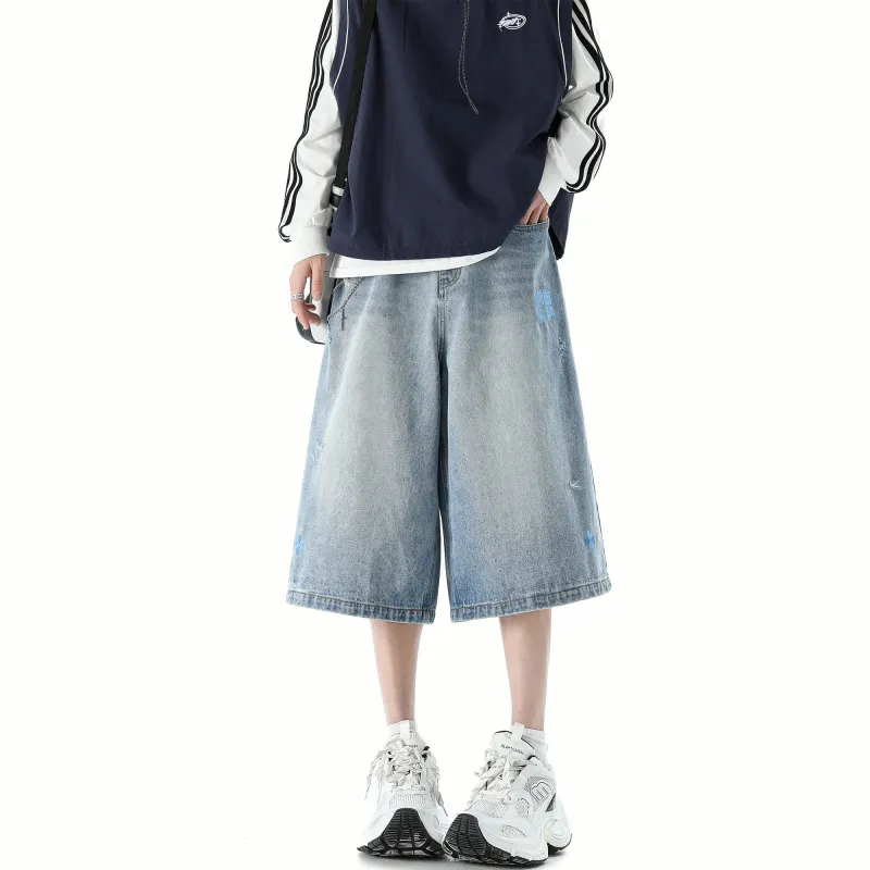 SCRM Denim Shorts Unisex-13