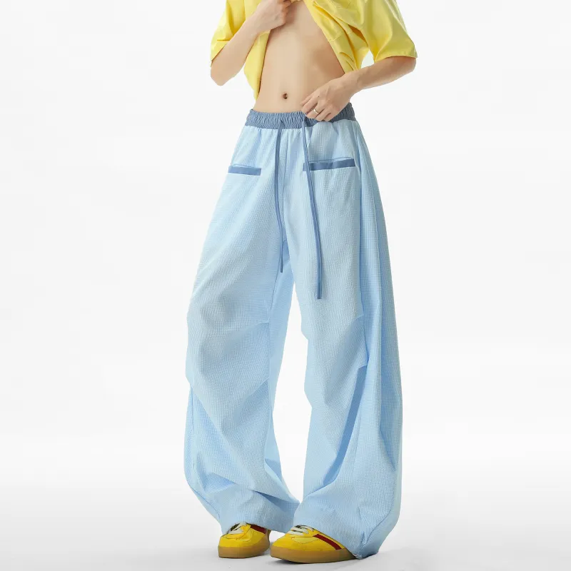 SCRM Casual Pants Unisex Light Blue-2