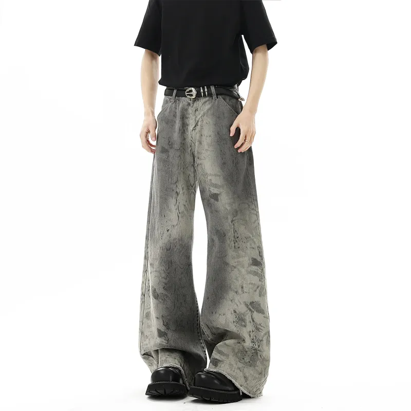 SCRM Jeans Unisex Snakeskin Print White-4