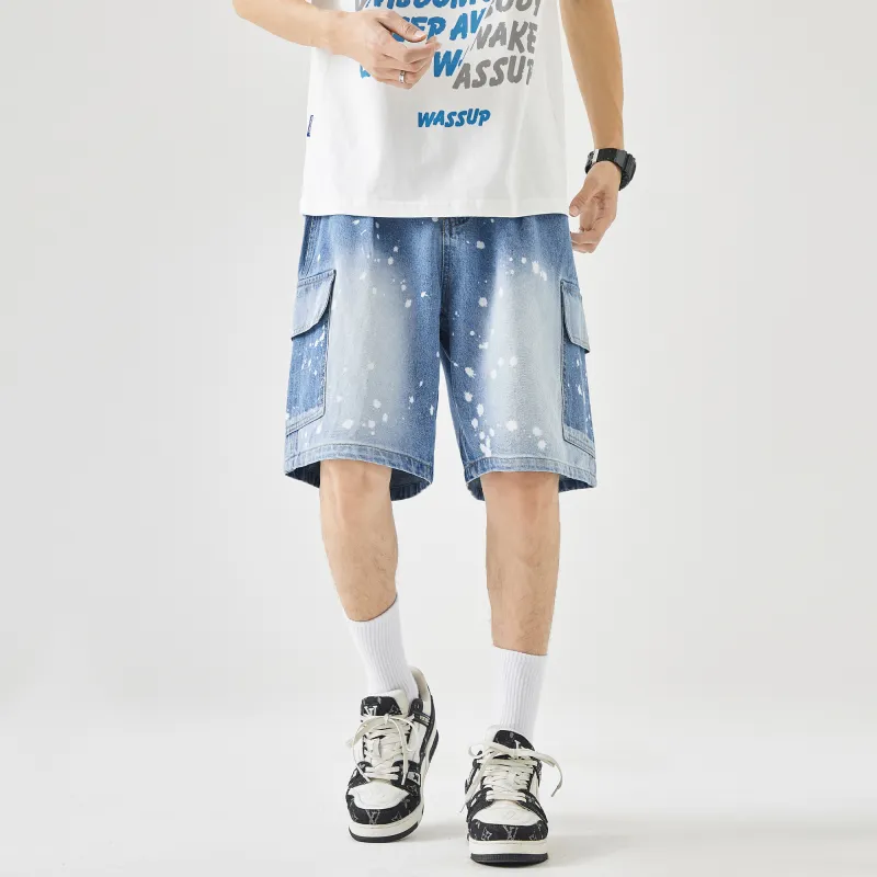 SCRM Denim Shorts Unisex Blue-5