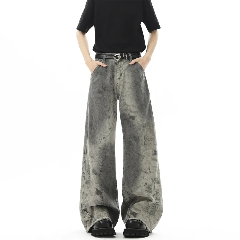 SCRM Jeans Unisex Snakeskin Print White-1