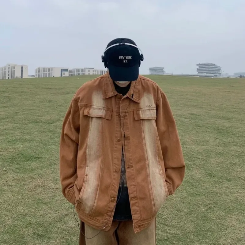SCRM Denim Jackets Unisex Brown-2