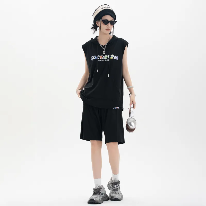SCRM Casual Shorts Unisex Black-7