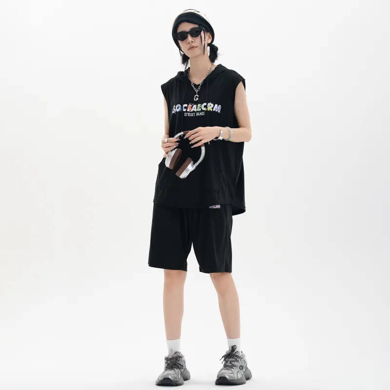 SCRM Casual Shorts Unisex Black-5