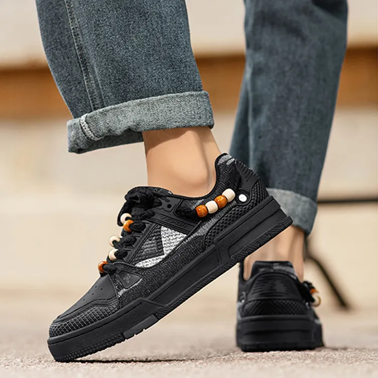 TEPOR Qilin Slip Resistant, Abrasion Resistant, Breathable Low Top Skateboard Shoes Men's-10