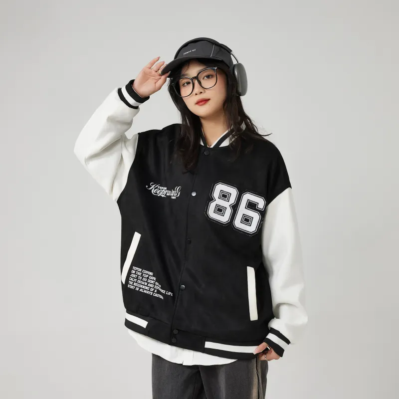 TEPOR Baseball Jacket Unisex Black-4