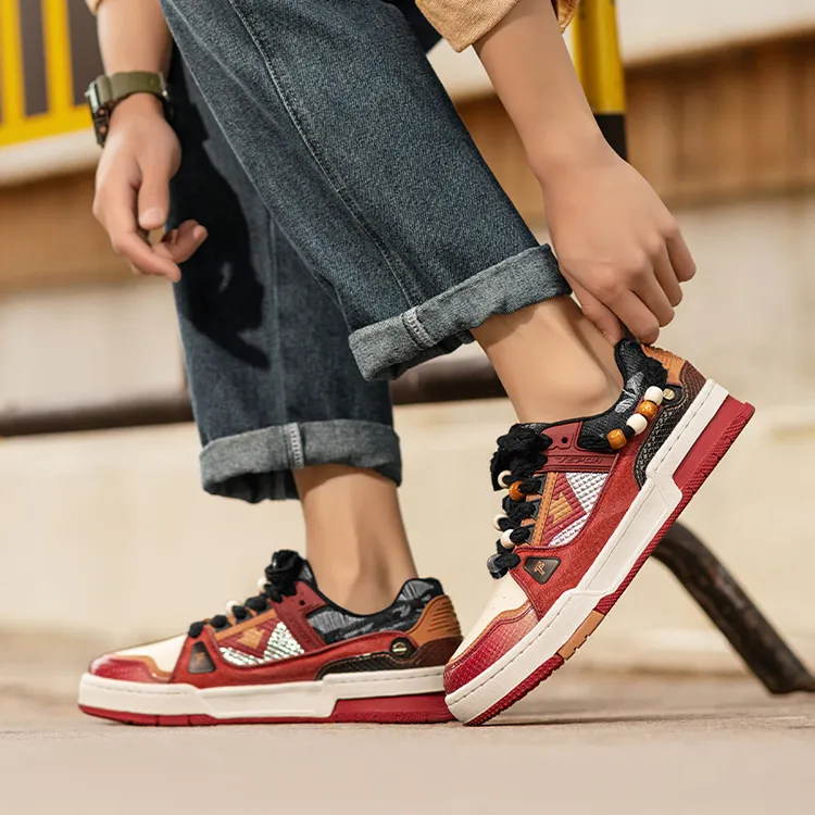 TEPOR Qilin Slip Resistant, Abrasion Resistant, Breathable Low Top Skateboard Shoes Men's-3