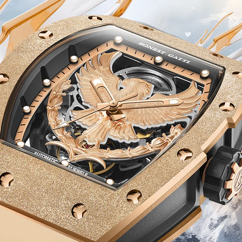 BONEST GATTI Soaring Collection Automatic Mechanical Movement Watch Men's Watches Silver Dial-10