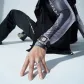 Transparent Case Black Dial Vinyl Strap