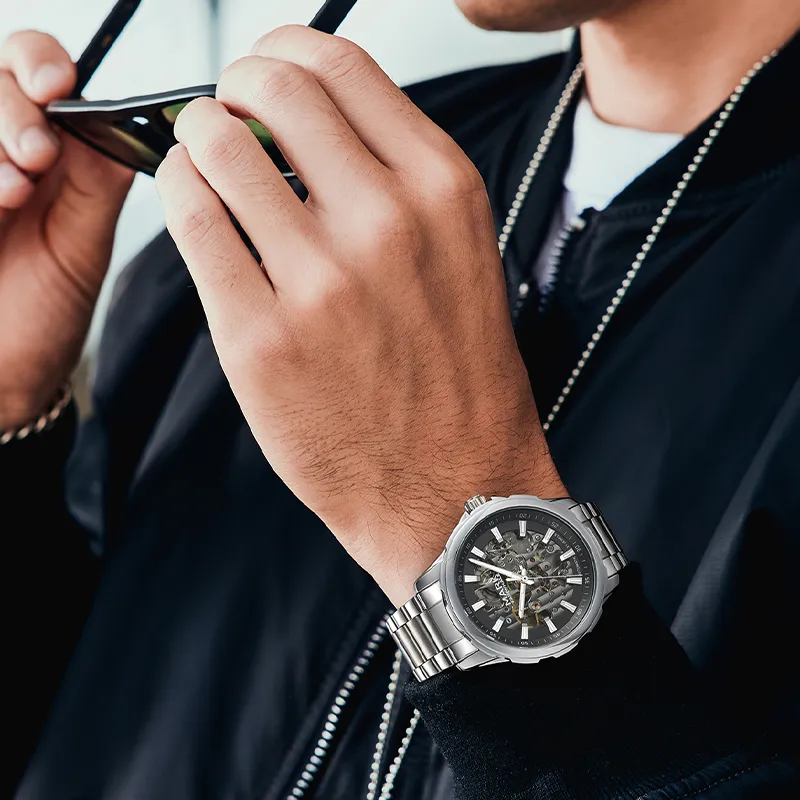 FAIRWHALE Automatic Mechanical Movement Watch Unisex Black Dial-1