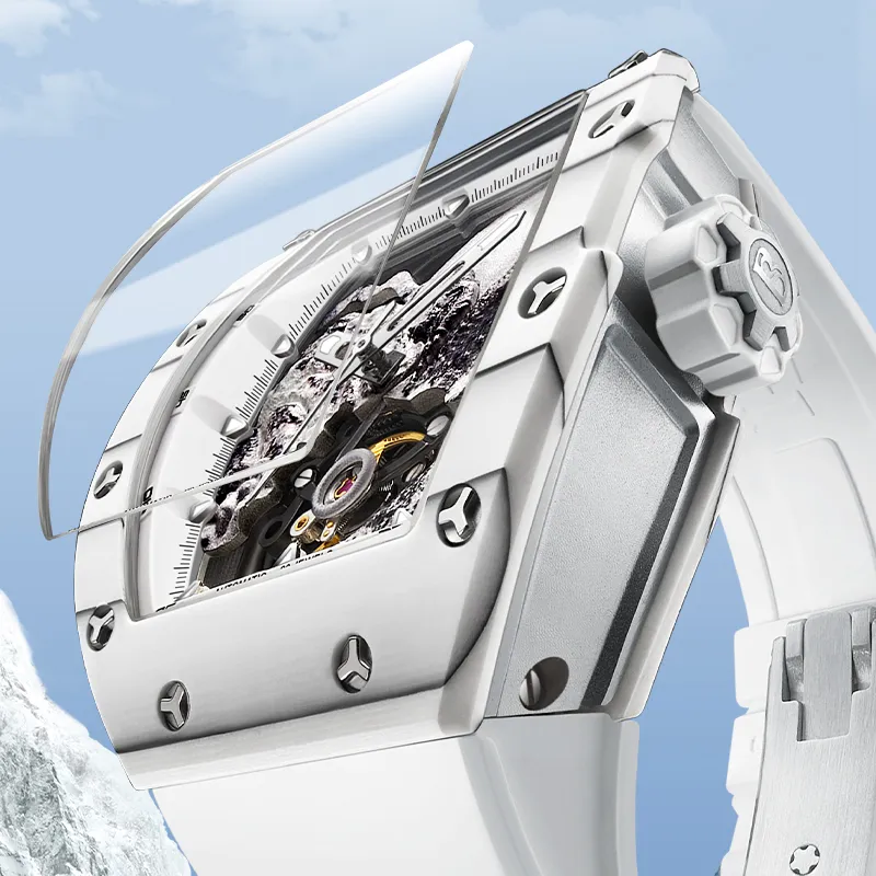 BONEST GATTI Automatic Mechanical Movement Watch Men's Watches Cut Out Dial-6
