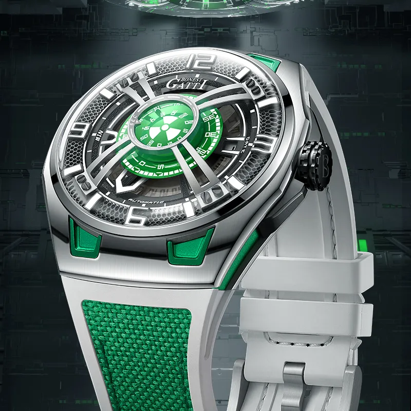 BONEST GATTI Automatic Mechanical Movement Watch Men's Watches Black Dial-8